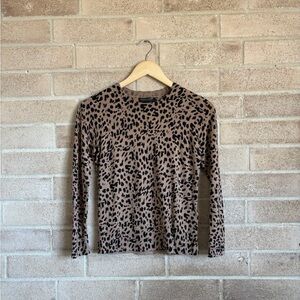 Banana republic merino wool animal print sweatshirt